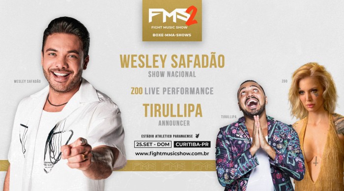 Horários de shows de música de luta no Brasil