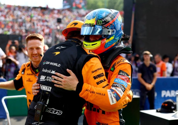 Comparação Lando Norris e Piastri GP Brasil