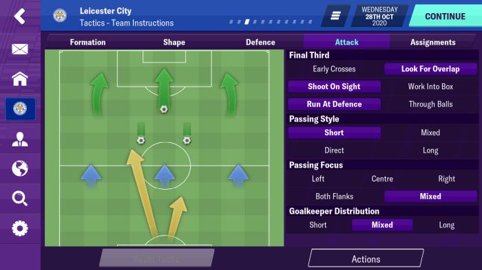 Formation premier Possíveis formações táticas Leicester