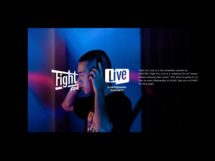 Live stream concert, Fight For Live on Behance Plataformas de streaming com shows de música de luta em português