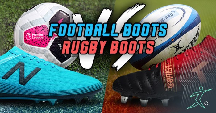 Are rugby and football boots the same