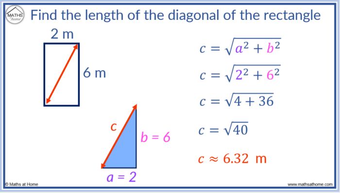 Diagonal rectangle length how find rectangular building geometry basketball court problem so distance basic or post we begin lengths Como calcular a diagonal de um retângulo