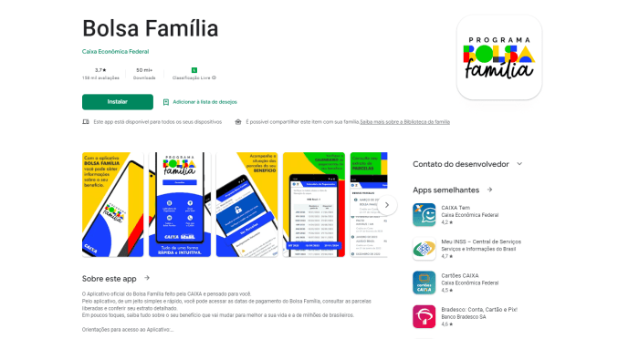 Consulta pagamento bolsa família aplicativo;