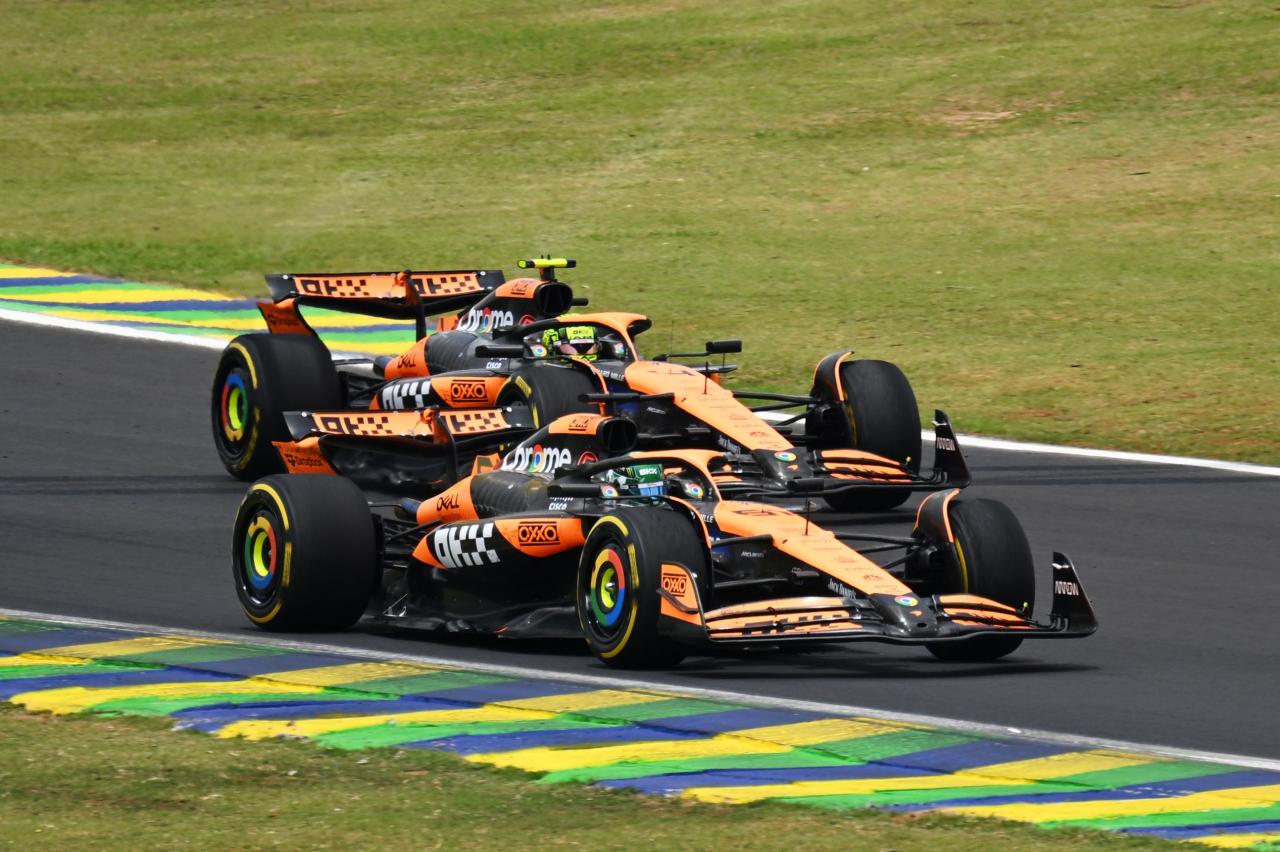 Desempenho Lando Norris em relação a Piastri GP Brasil