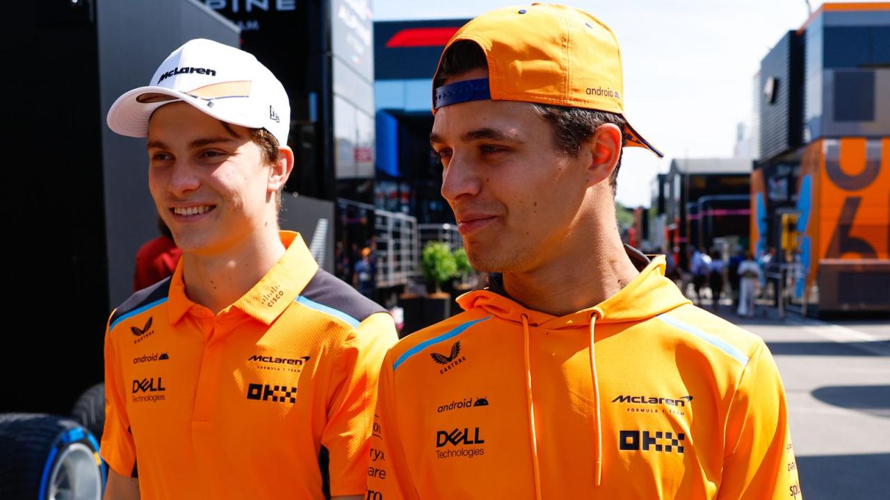 Comparação Lando Norris e Piastri GP Brasil