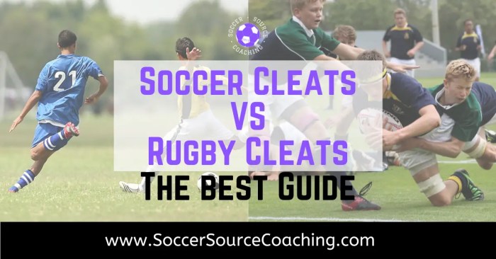 Are rugby cleats the same as football cleats