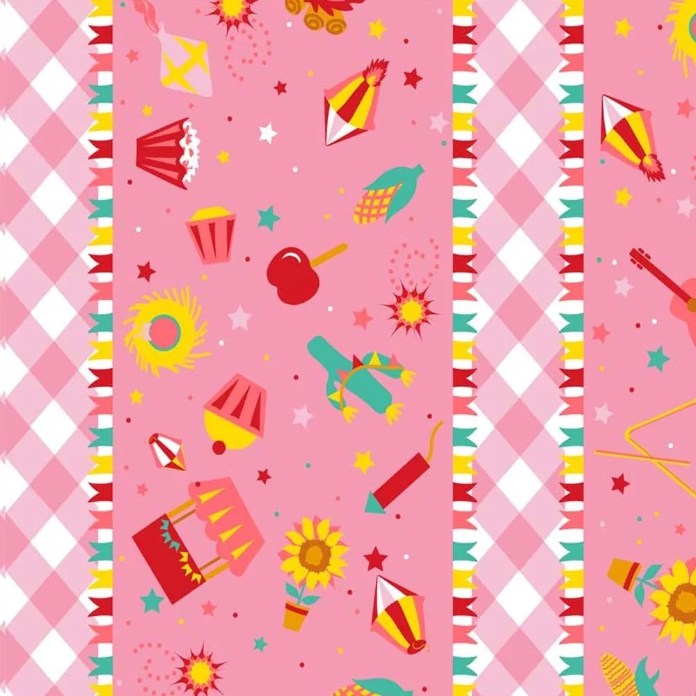 Tecido Estampado para Patchwork - Festa Junina : Listrado Junino Fundo ... Fundo Junino