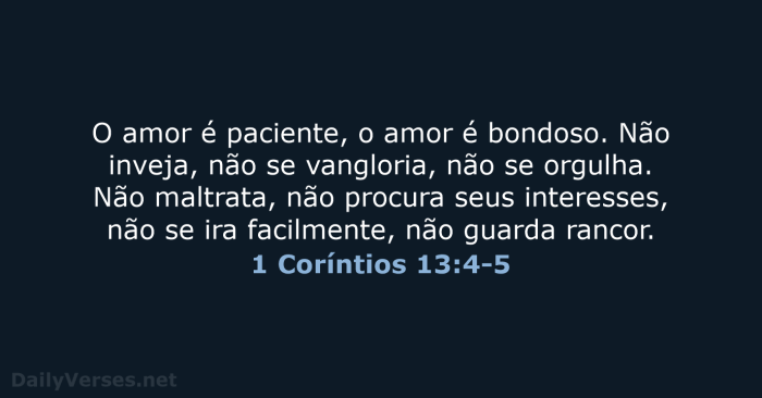 111 Versículos da Bíblia sobre o Amor - NVI - DailyVerses.net Corintios O Amor É Paciente