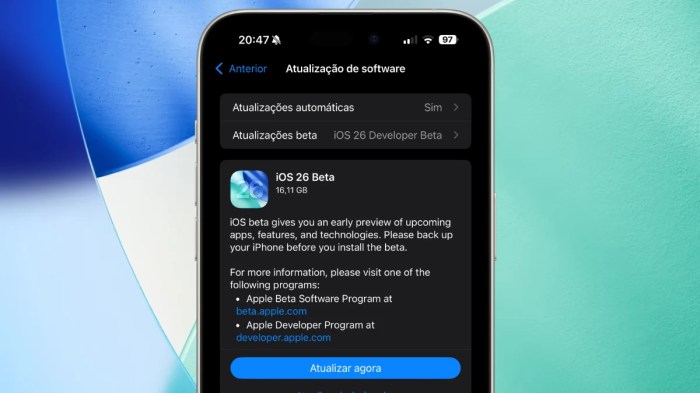 Nao foi possivel instalar a atualizacao iOS 26 Beta? Corrija-a agora Atualização Ios 26