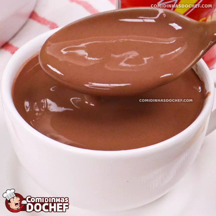 Chocolate Quente SEM Leite Condensado - Comidinhas do Chef Chocolate Quente Sem Creme De Leite