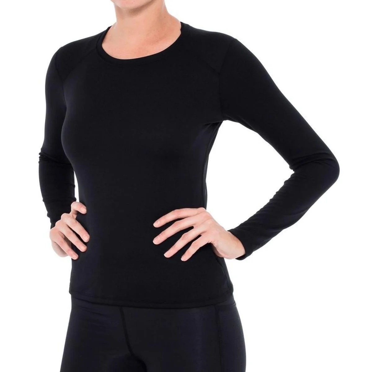Camiseta Segunda Pele Térmica Solo Feminina - Preto | Netshoes Segunda Pele Termica Feminina