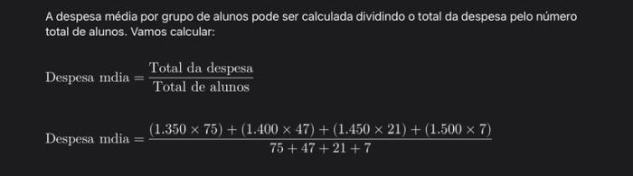 Na tabela a seguir, representa-se a despesa com a realizar de um ... Tantálica