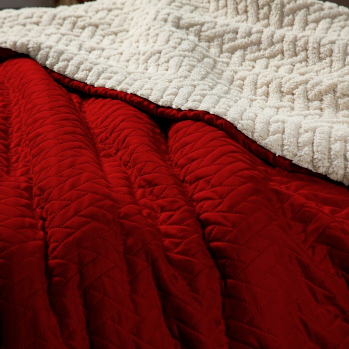 Cobertor Sherpa Pele de Carneiro Casal Queen 01 Peça - Vermelho ... Cobertor Pele De Carneiro