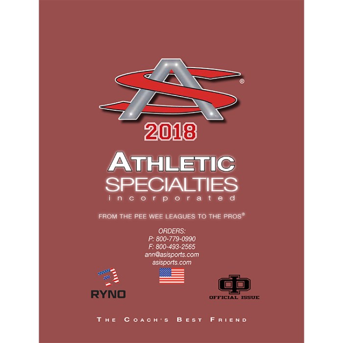 Athletic specialties harder goods sporting catalogs