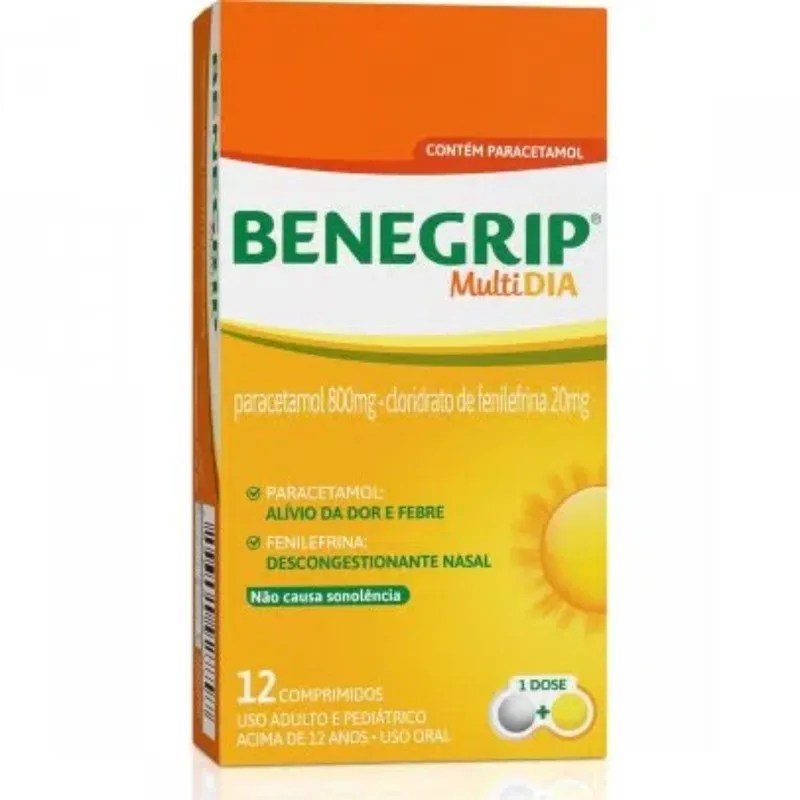 Benegrip Multi Dia Com 12 comprimidos - Carrefour Benegrip Multi Dia Com 12 comprimidos - Carrefour