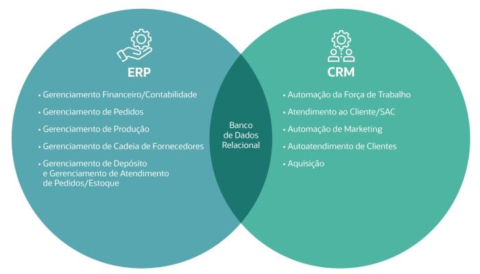 CRM e ERP: Quais as diferenças e porque integrar as duas ferramentas ... Crm Tem As Mesmas Características E Funções Que O Erp. Verdadeiro Falso