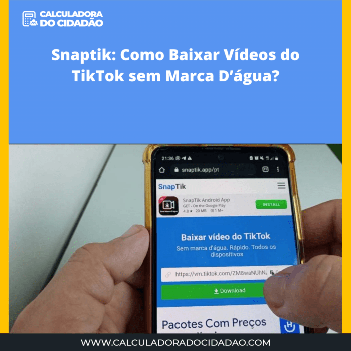 Snaptik: Como Baixar Vídeos do TikTok sem Marca D’água? Snaptik: Como Baixar Vídeos do TikTok sem Marca D’água?