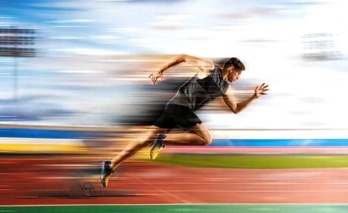 Are rugby players faster than football players?