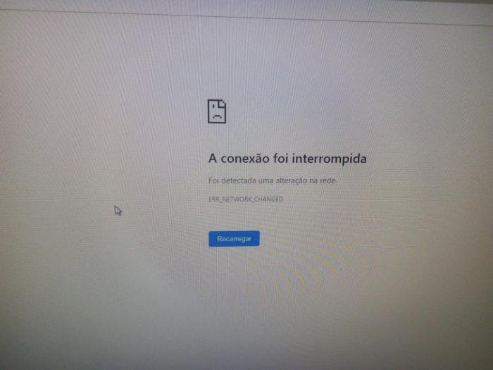 Como resolver erro: ERR_NETWORK_CHANGED - Redes e Internet - Clube do ... Erro De Rede. Atualize A Página.