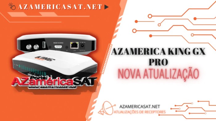 Atualização AZ-America King GX PRO Atualização V1.51 – 15/08/2024 Maio ... Atualização Azamerica King