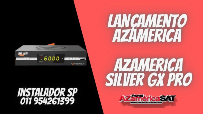 Receptor FTA Azamerica Silver GX PRO 4K Ultra HD com Wi-Fi HDMI / USB ... Atualização Azamerica Silver