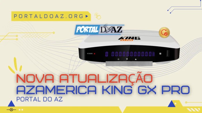 Azamerica King GX Pro Última Atualização V1.41 24/07/2023 Azamerica King GX Pro Última Atualização V1.41 24/07/2023