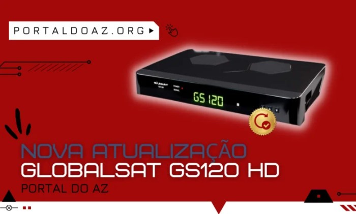 GlobalsaT GS120 HD Última Atualização Atualização Globalsat Gs 120 Pro