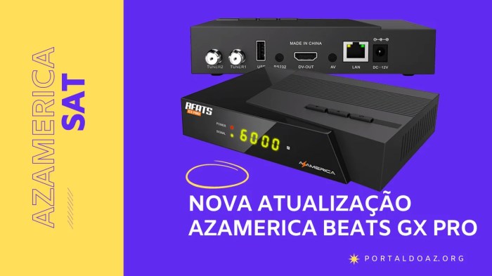 Azamerica Beats GX PRO Atualização V1.50 – Confira! | Azamerica SAT ...