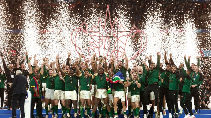 How many times has South Africa won the rugby world cup?