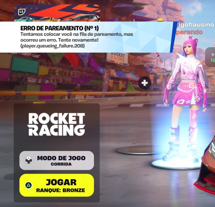 Como jogar o Fortnite Rocket Racing quando ocorrer erros de pareamento Como jogar o Fortnite Rocket Racing quando ocorrer erros de pareamento