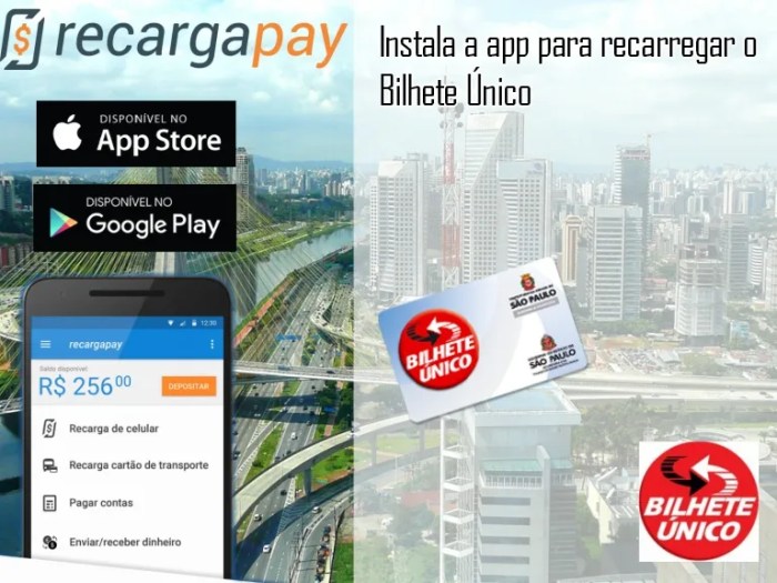 Atenção São Paulo! Chega app para recarregar o Bilhete Único SP Trans ... App Para Recarregar Bilhete Único