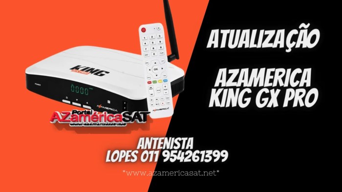 Atenção : Nova Atualização AZ-América King GX Pro V1.12 - Confira ... Atenção : Nova Atualização AZ-América King GX Pro V1.12 - Confira ...