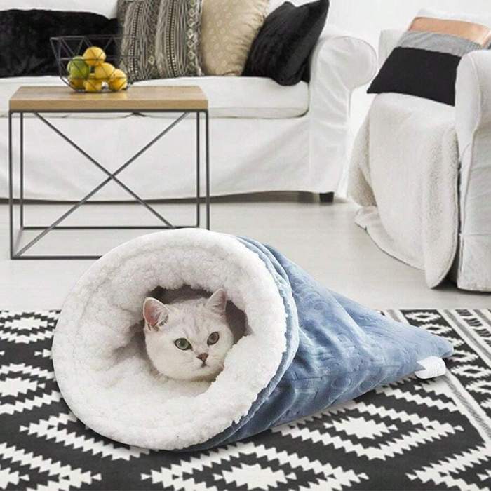 Saco de dormir para gatos, cama de gato autoaquecida, quatro estações ... Saco de dormir para gatos, cama de gato autoaquecida, quatro estações ...