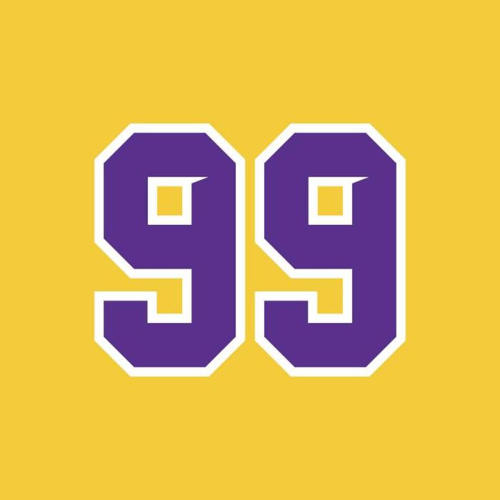 Whose jersey number is 99?