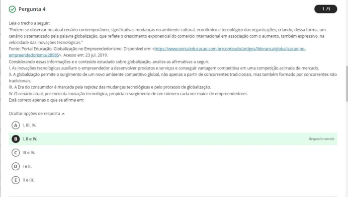 Considerando As Informações Apresentadas Analise As Afirmativas A ... Considerando As Informações Apresentadas Analise As Afirmativas A ...