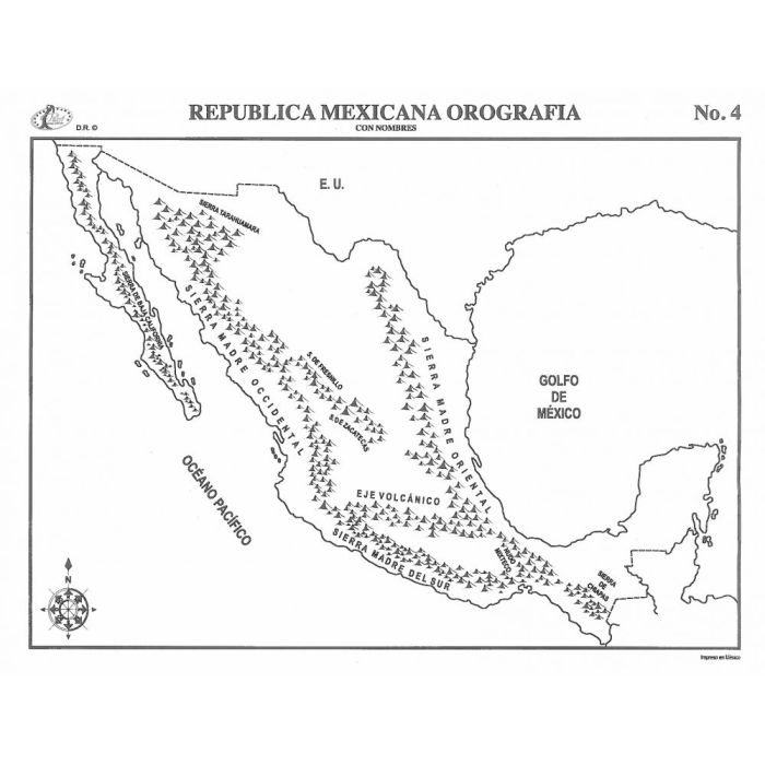 Mapa De Orografia De La Republica Mexicana O Que E Orografia