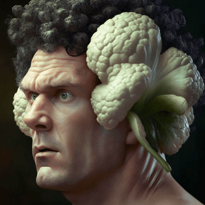How do humans get cauliflower ear?