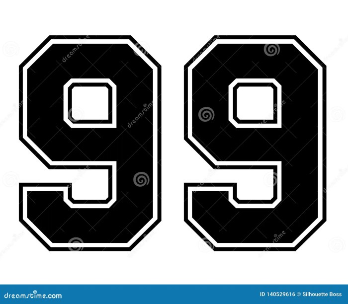 Whose jersey number is 99?