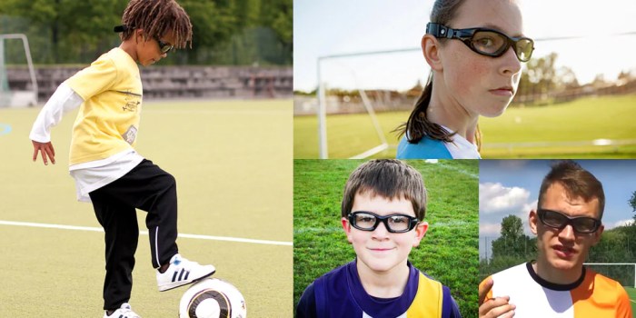Why can't football players wear glasses?