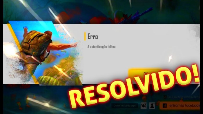 O Erro de Autenticação foi Corrigido! - FREEFIRENEWS Erro Inesperado Ao Tratar O Pedido De Autenticação Ao Provedor De Identidade