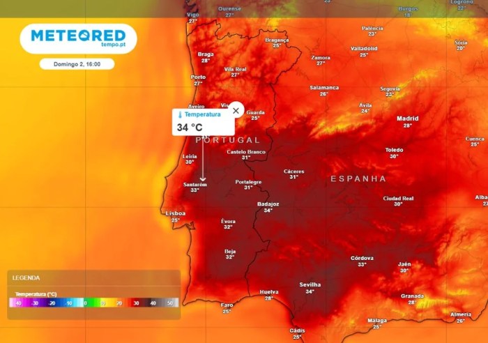 Próximos dias da semana com temperaturas acima dos 30º C, em Portugal! Próximos dias da semana com temperaturas acima dos 30º C, em Portugal!
