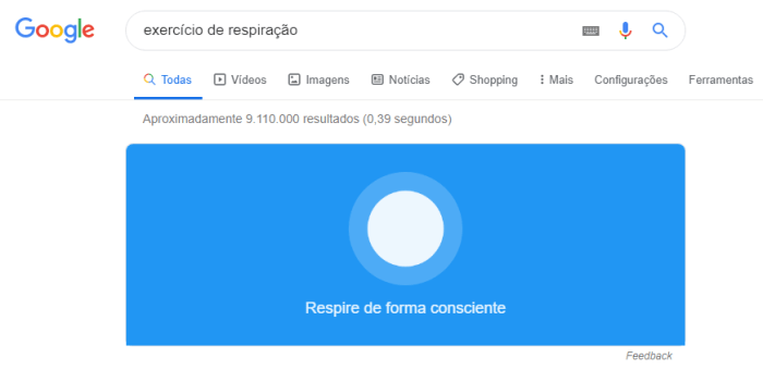 Conheça todas as funções do Google | WebShare Exercício De Respiração No Google