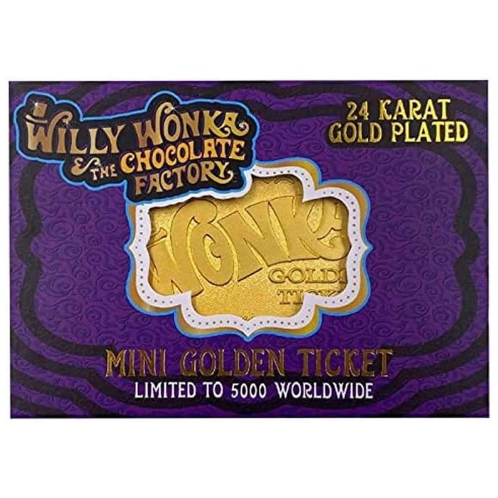 Fanattik Bilhete Dourado E O Lingote Da Fábrica De Chocolate Willy ... Fanattik Bilhete Dourado E O Lingote Da Fábrica De Chocolate Willy ...