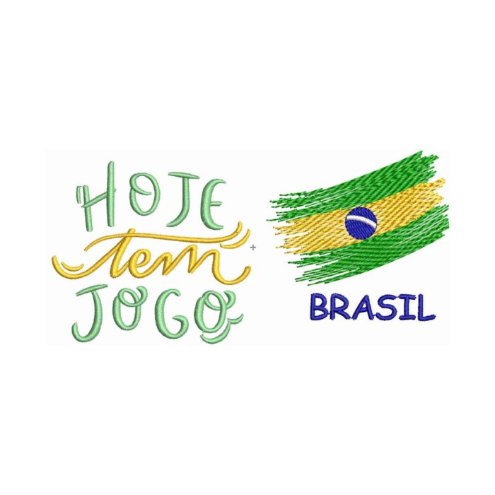 Matriz De Bordados, Brasil Hoje Tem Jogo | Elo7 Brasil Hoje Jogo