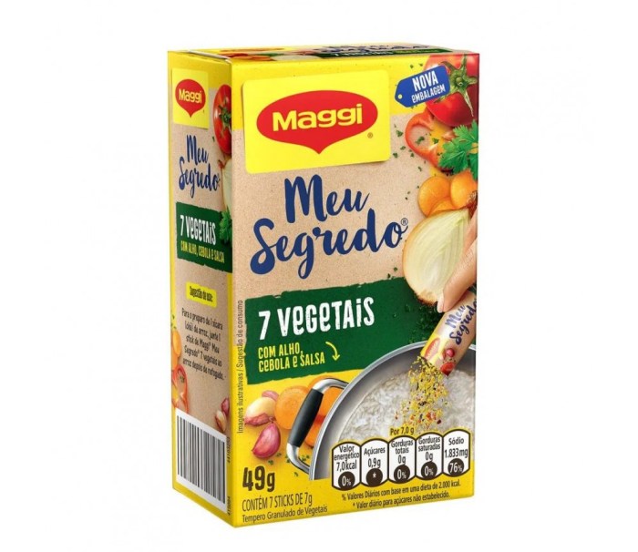 MEU SEGREDO 7 VEGETAIS MAGGI 49G MEU SEGREDO 7 VEGETAIS MAGGI 49G