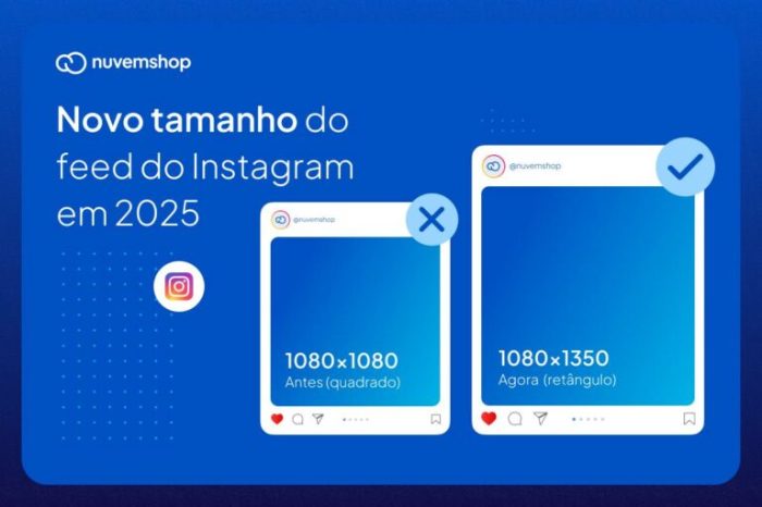 Qual é o novo tamanho para post no Instagram em 2025? Novo Tamanho Feed Instagram