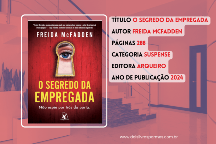 Resenha do livro O SEGREDO DA EMPREGADA | Dois Livros Por Mês Livro O Segredo Da Empregada