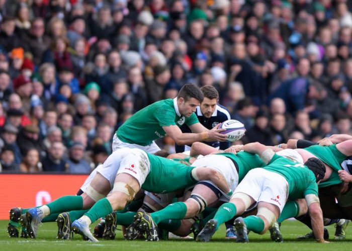 Irlanda vence escócia rugby jogo apertado