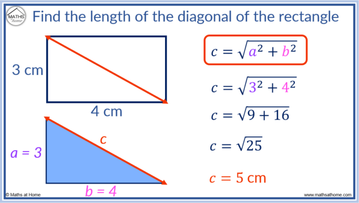How to Find the Diagonal of a Rectangle – mathsathome.com