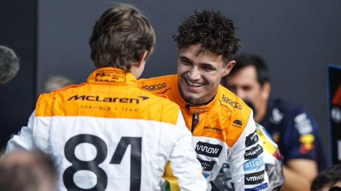 Desempenho Lando Norris em relação a Piastri GP Brasil